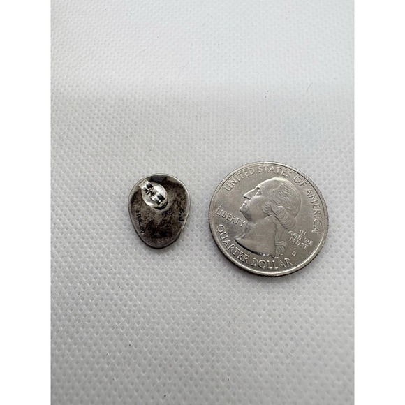 Navajo Sterling Silver Bear Paw Abalone Earrings Signed S.J. Sally Jack 2.73g - Picture 6 of 7